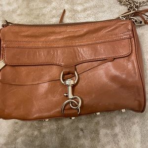 Tan Rebecca Minkoff Max Clutch crossbody bag